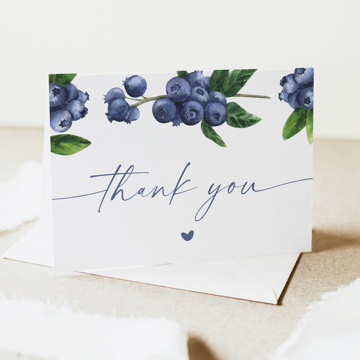 JAMIE A Berry Sweet Baby On the Way Blueberry Baby Shower Thank You Cards