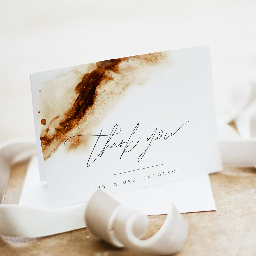 JAYLA Boho Rustic Copper Watercolor Baby Shower Invitation Suite