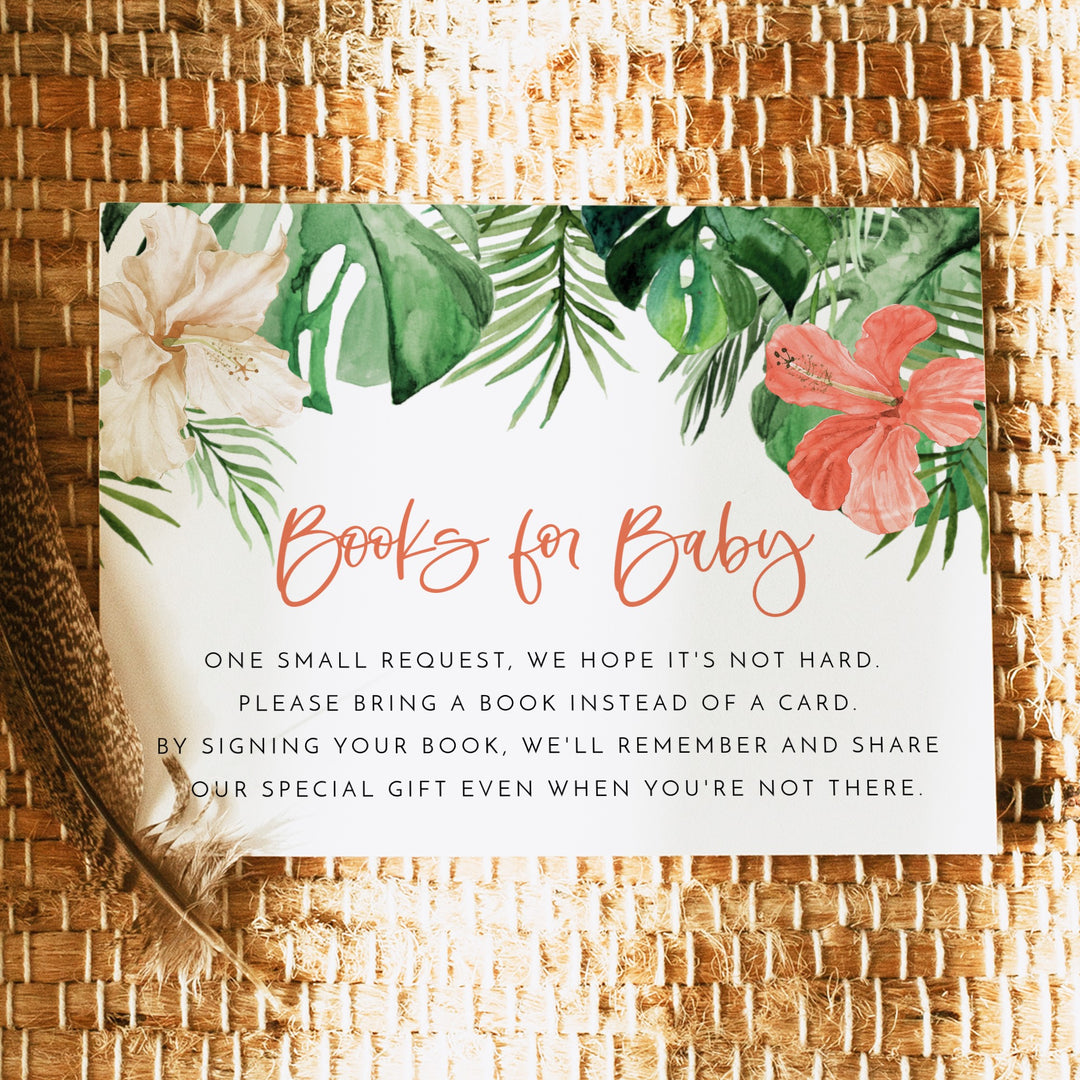 LALANI Hibiscus Tropical Books for Baby Insert Card