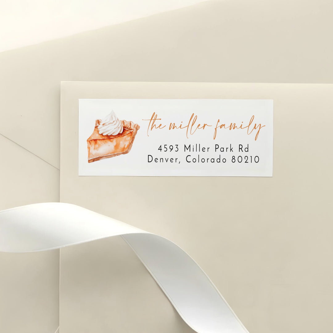 MABEL Cutie Pie Fall Baby Shower Return Address Stickers