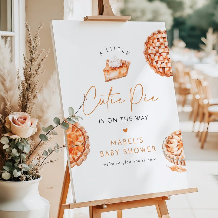 MABEL Little Cutie Pie Fall Baby Shower Welcome Sign