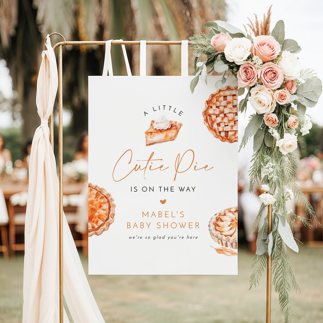 MABEL Little Cutie Pie Fall Baby Shower Welcome Sign