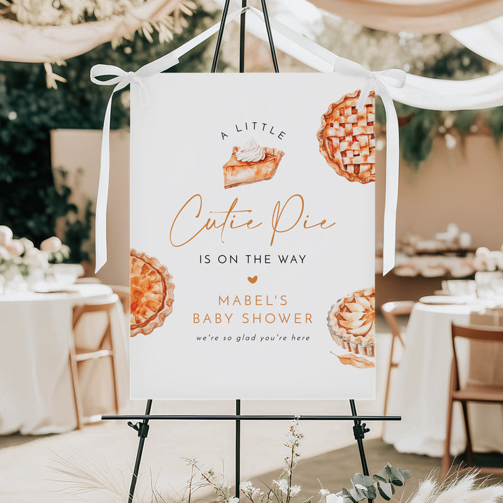 MABEL Little Cutie Pie Fall Baby Shower Welcome Sign