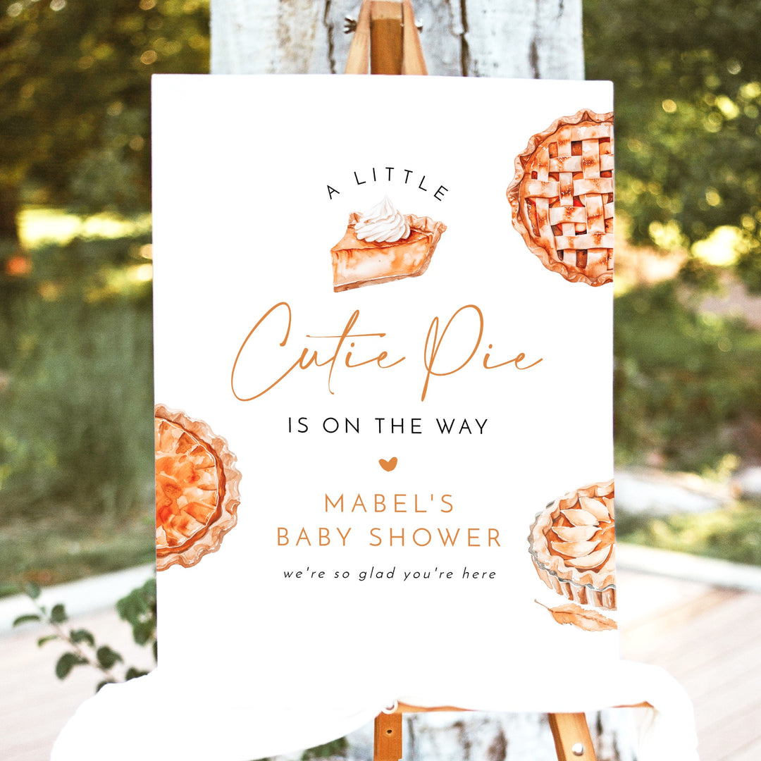 MABEL Little Cutie Pie Fall Baby Shower Welcome Sign
