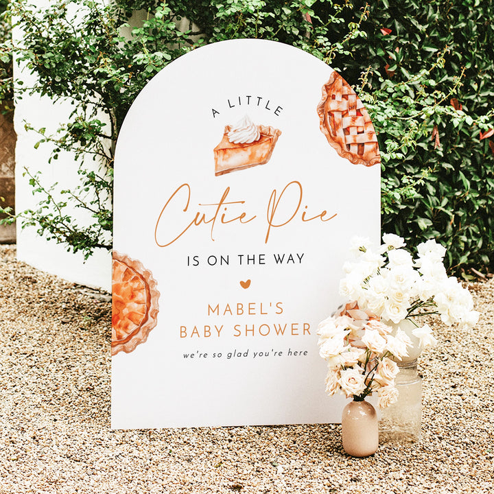MABEL Little Cutie Pie Fall Baby Shower Welcome Sign