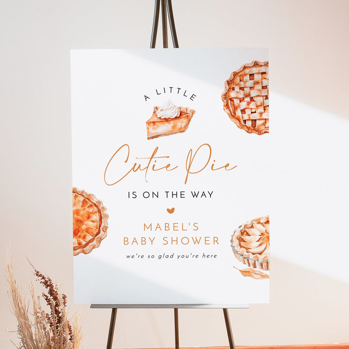 MABEL Little Cutie Pie Fall Baby Shower Welcome Sign