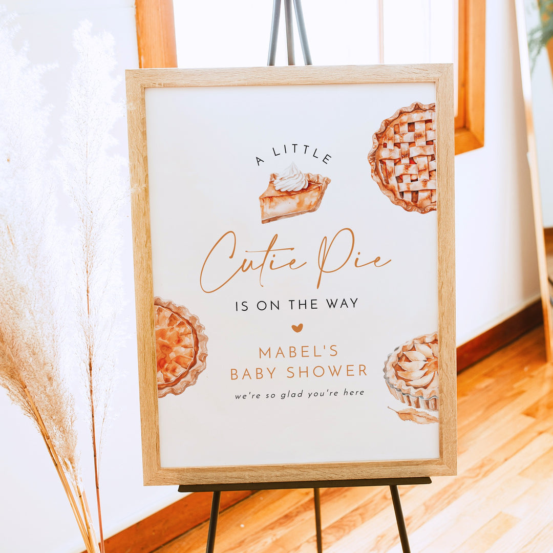 MABEL Little Cutie Pie Fall Baby Shower Welcome Sign