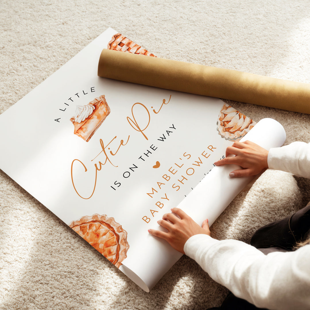 MABEL Little Cutie Pie Fall Baby Shower Welcome Sign
