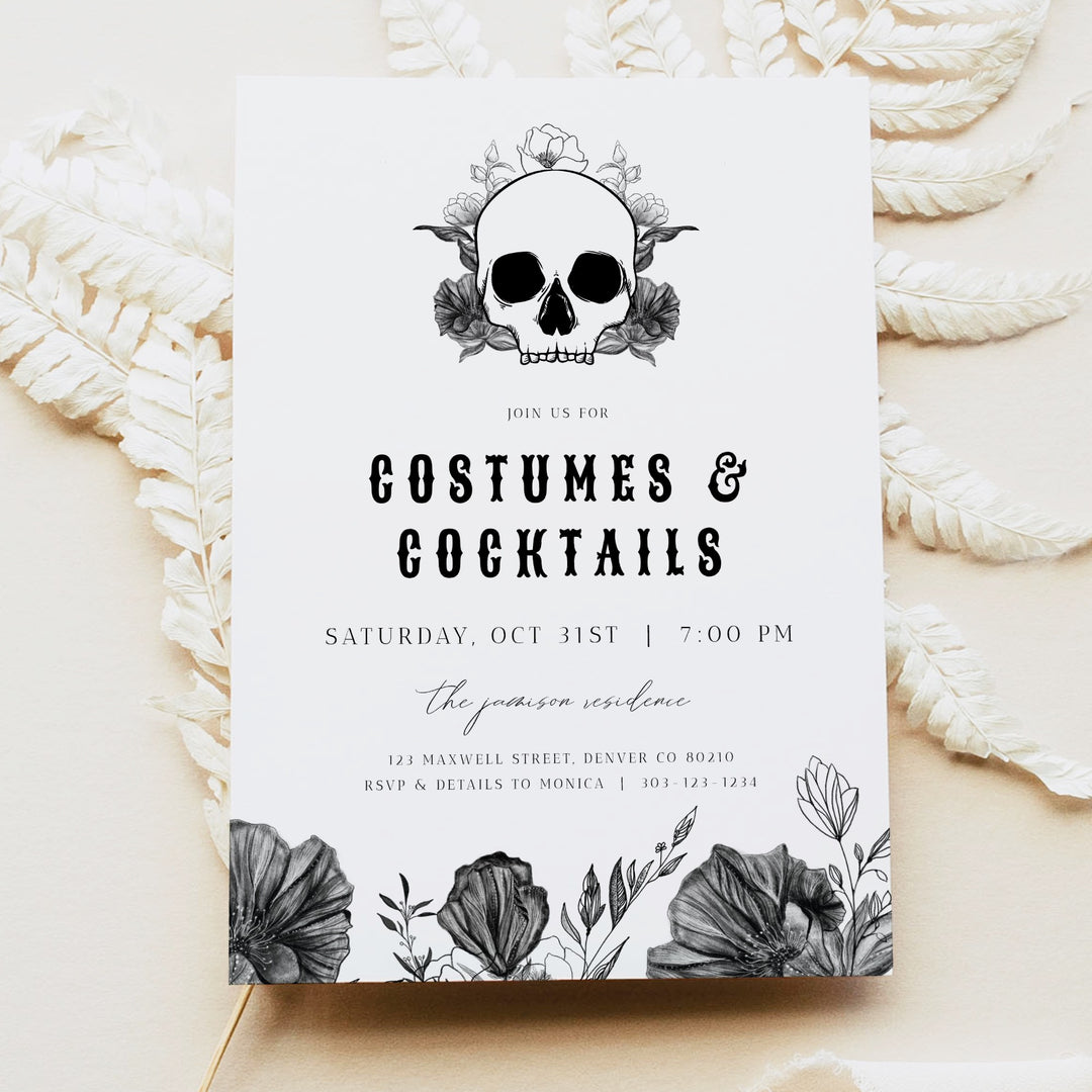 NOVA Halloween Costumes & Cocktails Halloween Costume Party Invitation