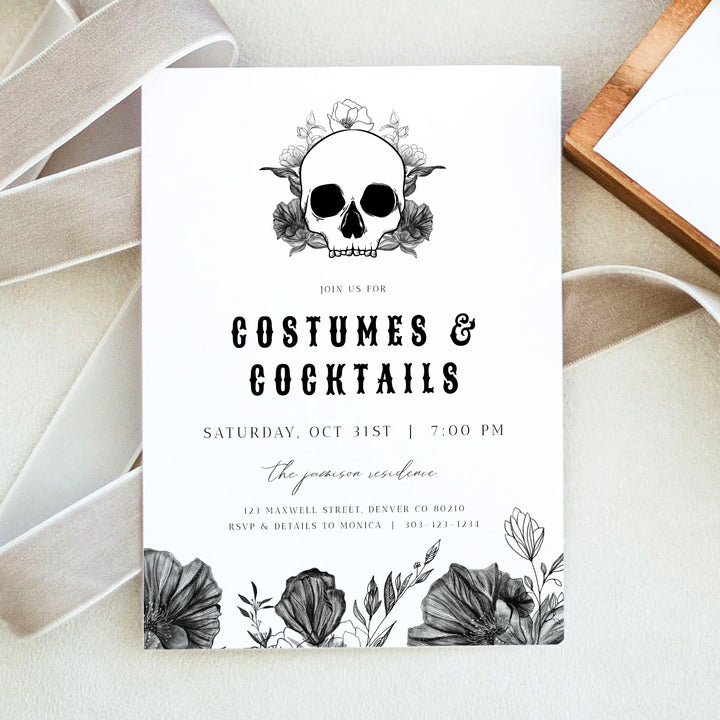 NOVA Halloween Costumes & Cocktails Halloween Costume Party Invitation