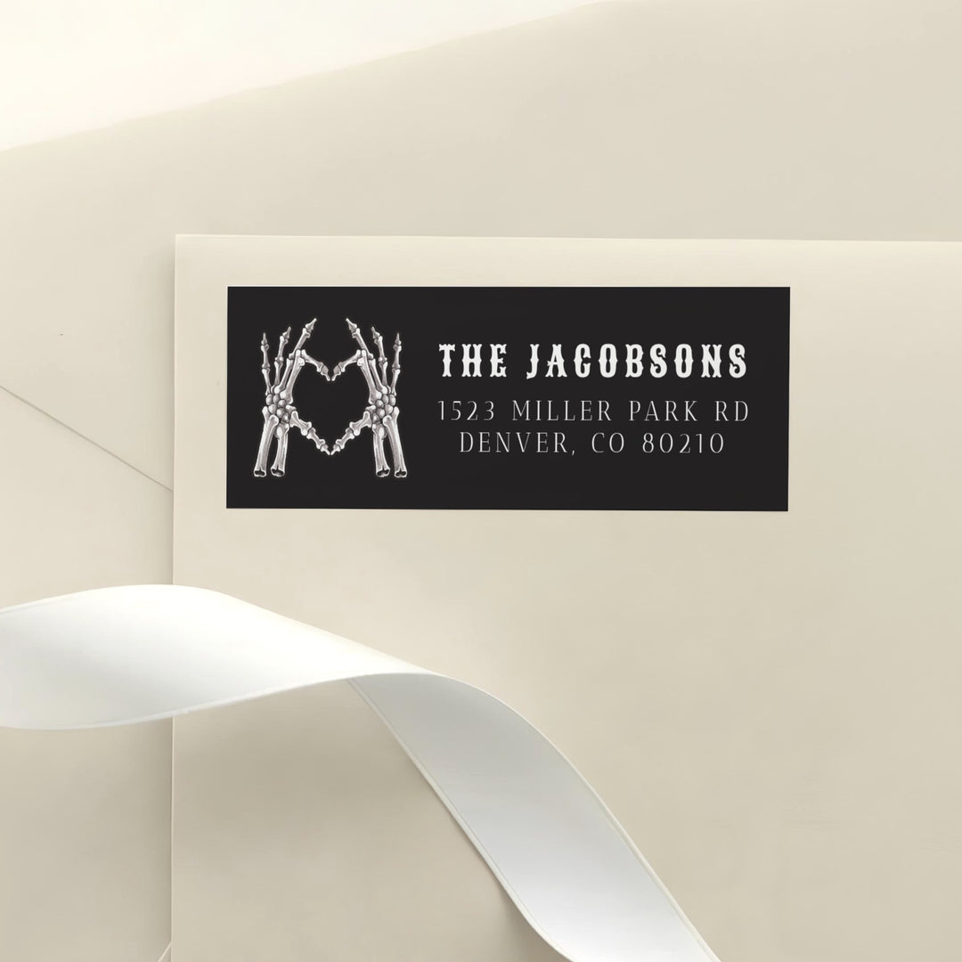 NOVA Little Boo Goth Halloween  Baby Shower Return Address Stickers