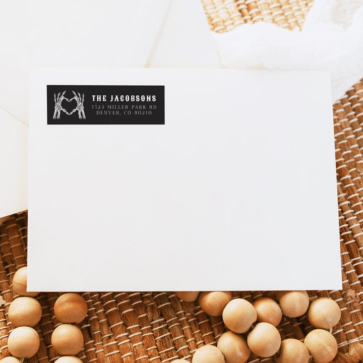 NOVA Little Boo Goth Halloween  Baby Shower Return Address Stickers