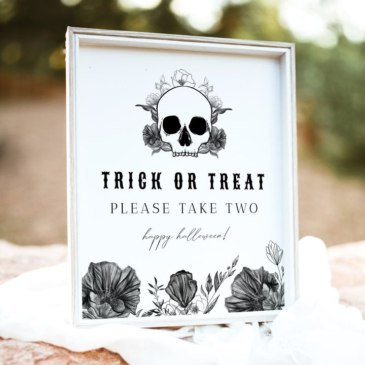 NOVA Take Two Trick or Treat Halloween Candy Bowl Sign Unframed
