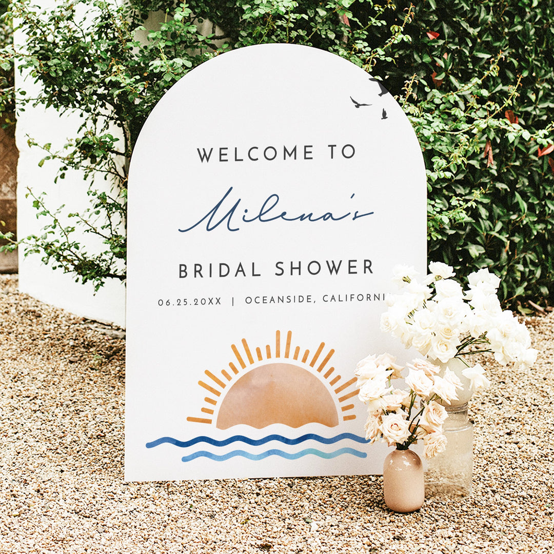 OCEANSIDE Sunset Beach Bridal Shower Welcome Sign