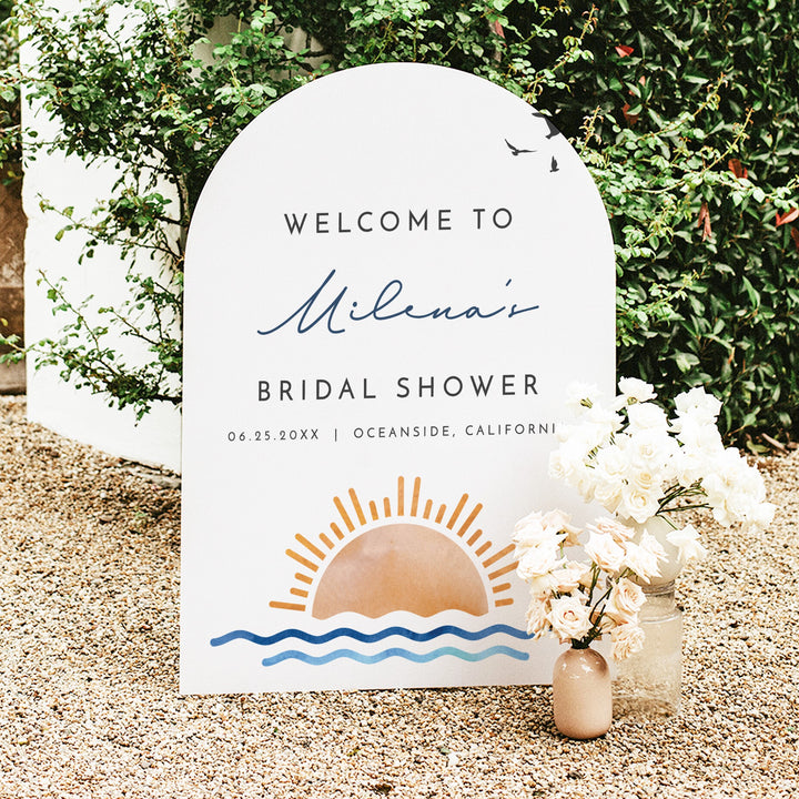 OCEANSIDE Sunset Beach Bridal Shower Welcome Sign