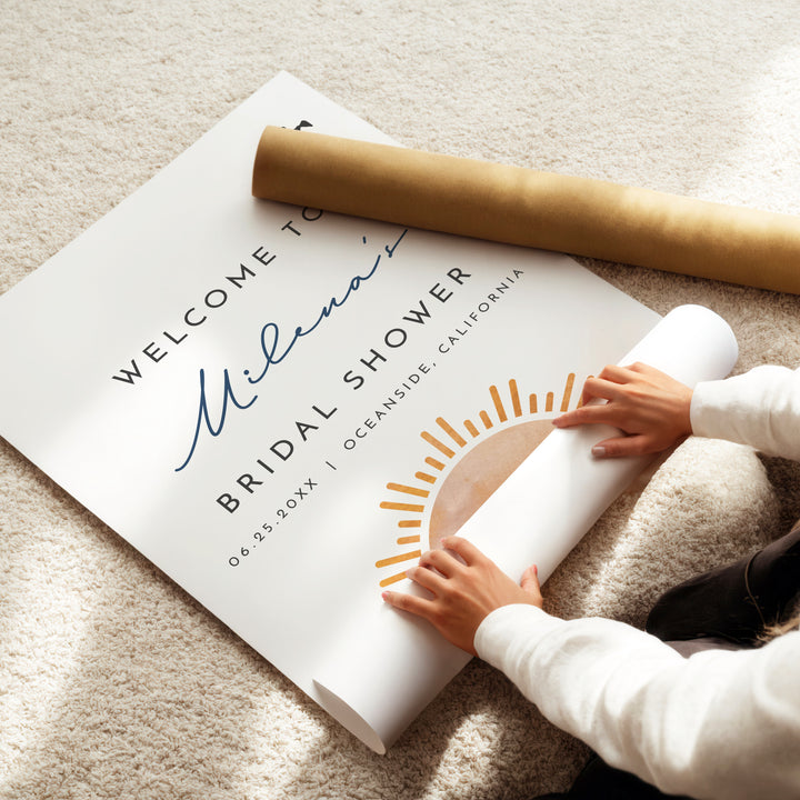 OCEANSIDE Sunset Beach Bridal Shower Welcome Sign