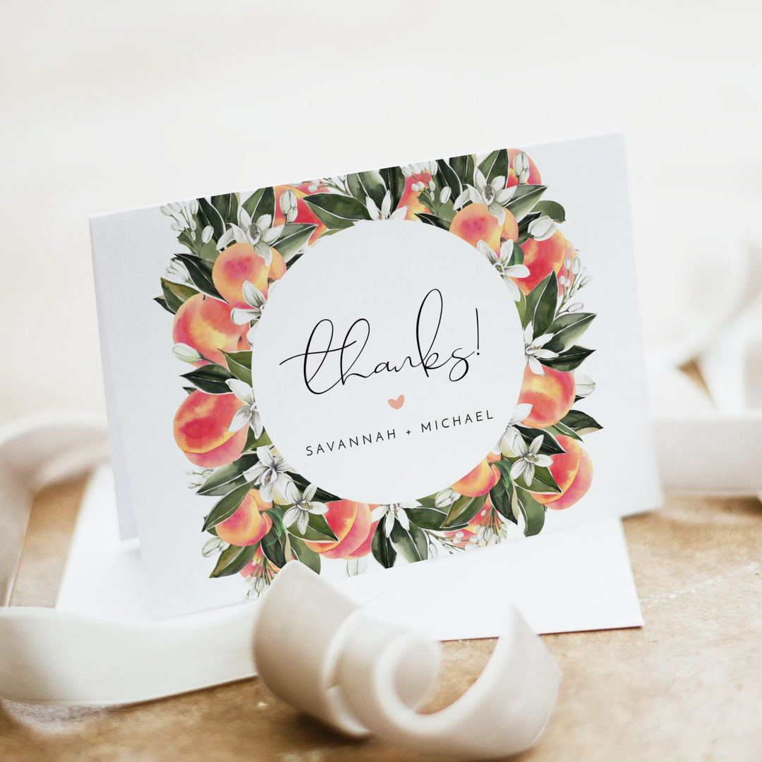 SAVANNAH Little Peach On the Way Baby Shower Invitation Suite