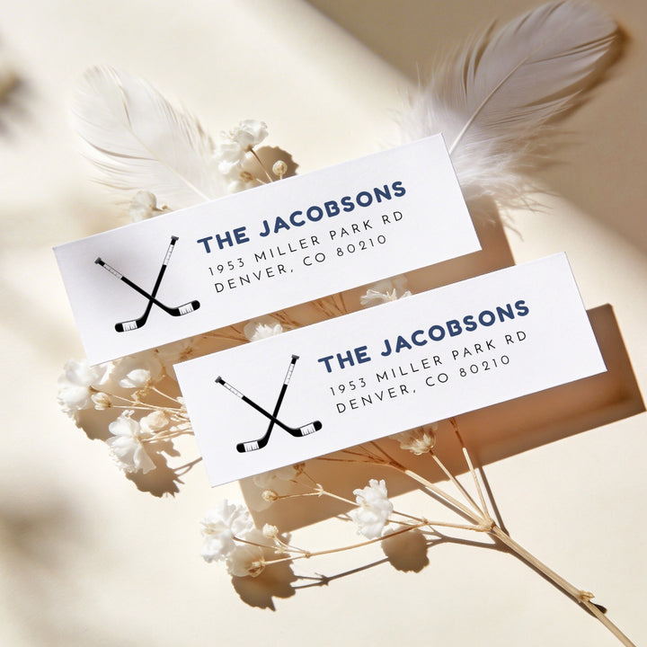 WAYNE Little Rookie on the Way Hockey Personalized Return Address Labels