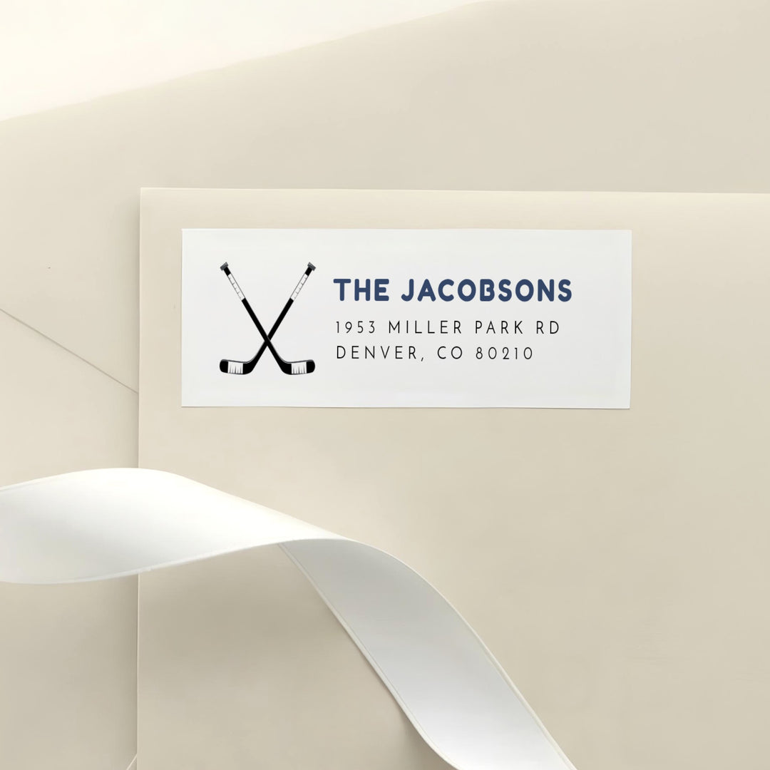 WAYNE Little Rookie on the Way Hockey Personalized Return Address Labels