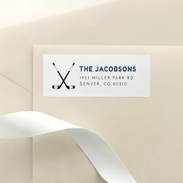 WAYNE Little Rookie on the Way Hockey Personalized Return Address Labels