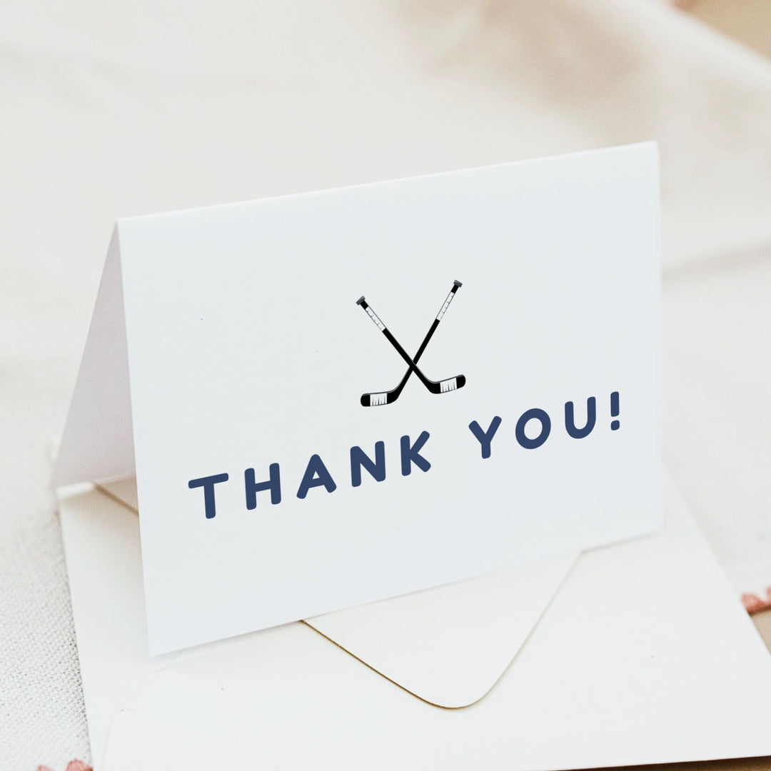 WAYNE Little Rookie Personalized Thank You Cards
