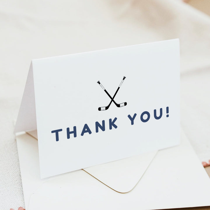 WAYNE Little Rookie Personalized Thank You Cards