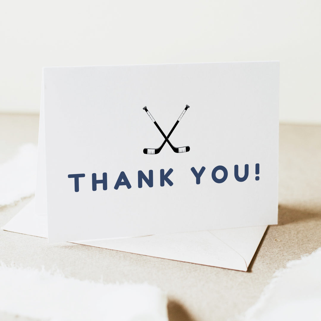 WAYNE Little Rookie Personalized Thank You Cards