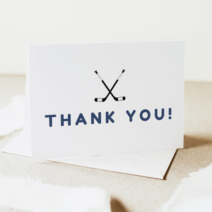 WAYNE Little Rookie Personalized Thank You Cards
