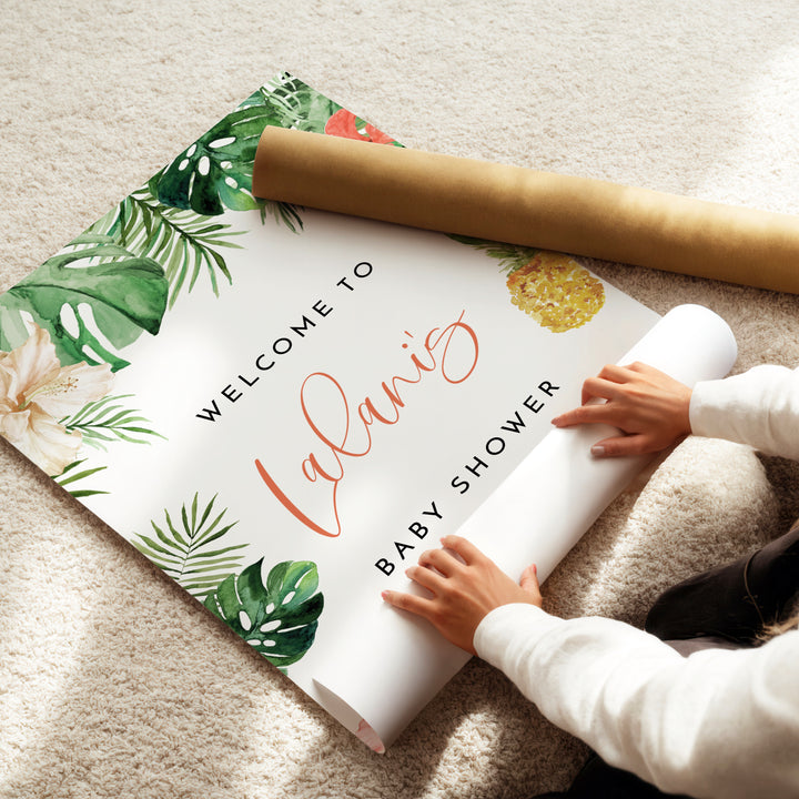 LALANI Tropical Welcome Sign Baby Shower Welcome Sign