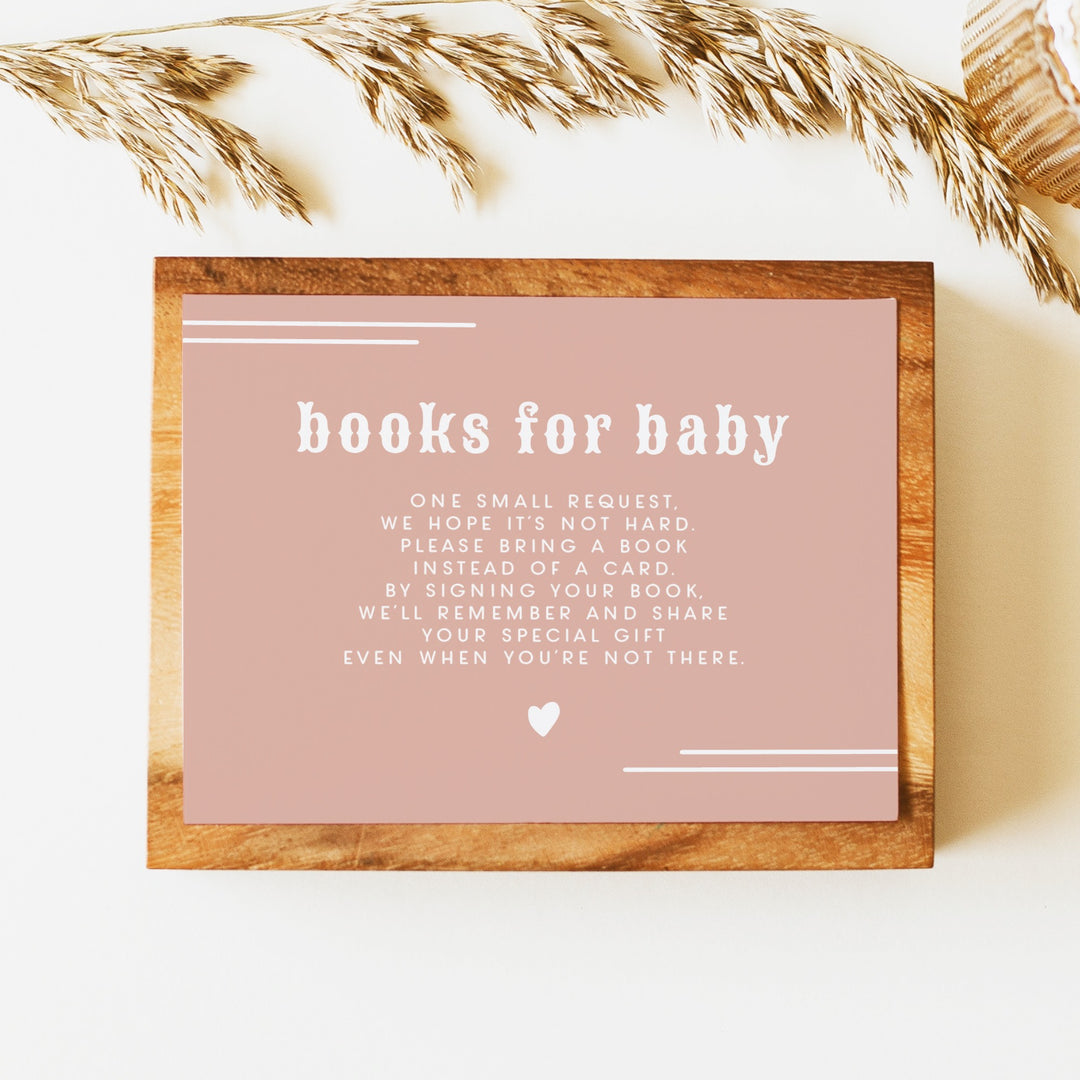 WYNONA A Little Cowgirl On the Way Baby Shower Books for Baby Invitation Insert Card