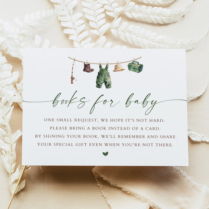 ZANDER Little Fisherman On the Way Fishing Baby Shower Invitation Suite