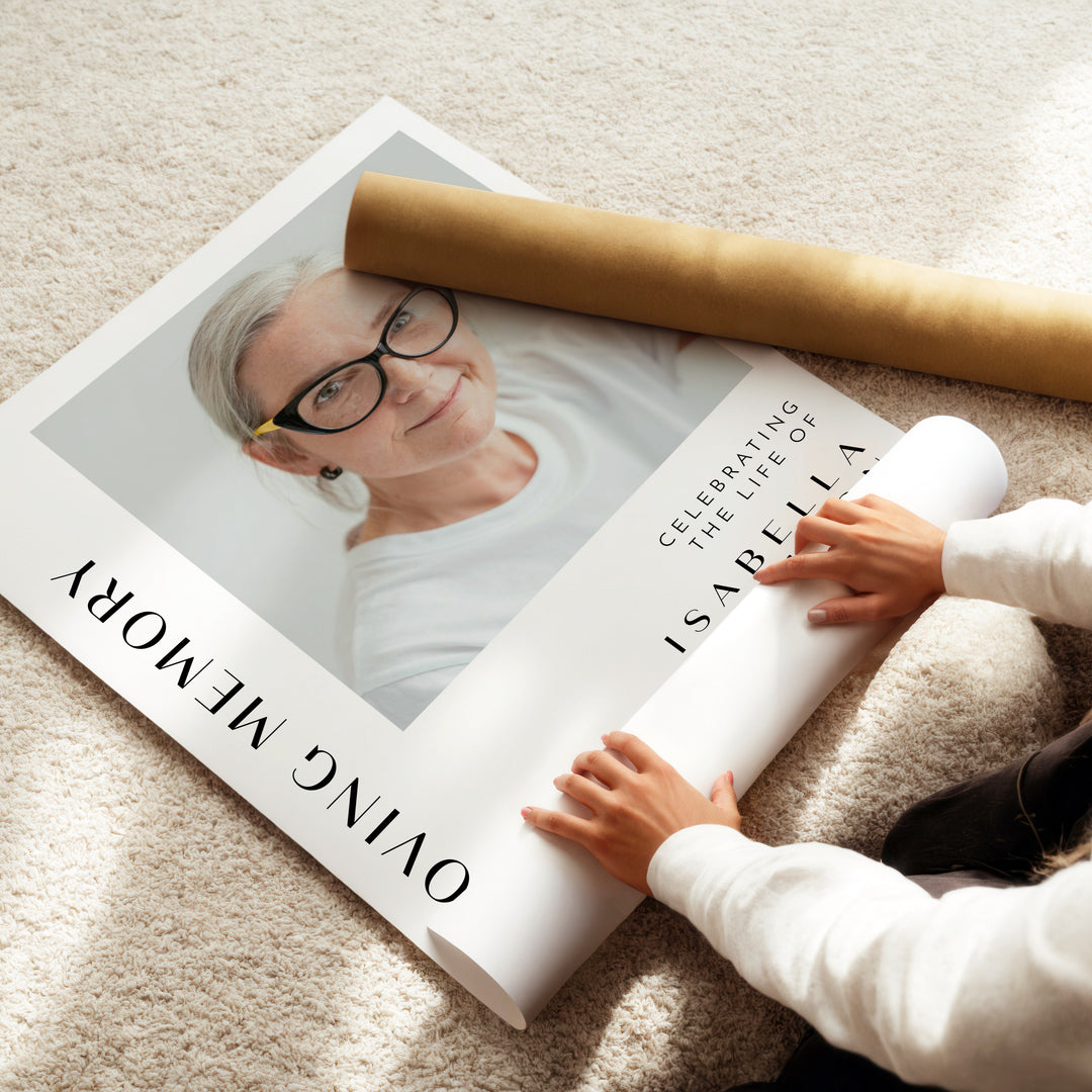 ZARA In Memory Of Minimalist Memorial Funeral Welcome Sign