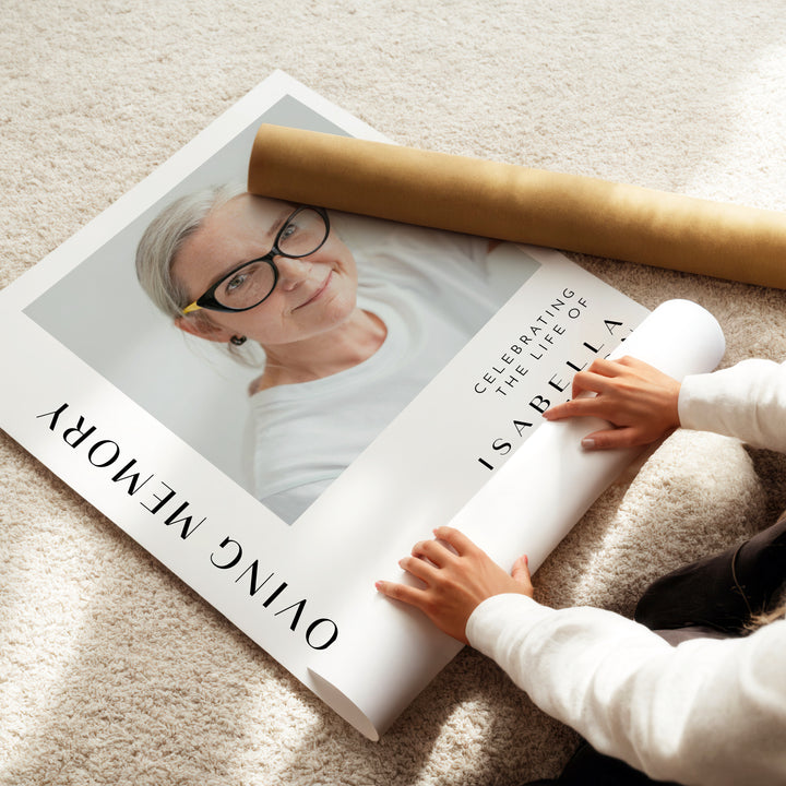 ZARA In Memory Of Minimalist Memorial Funeral Welcome Sign